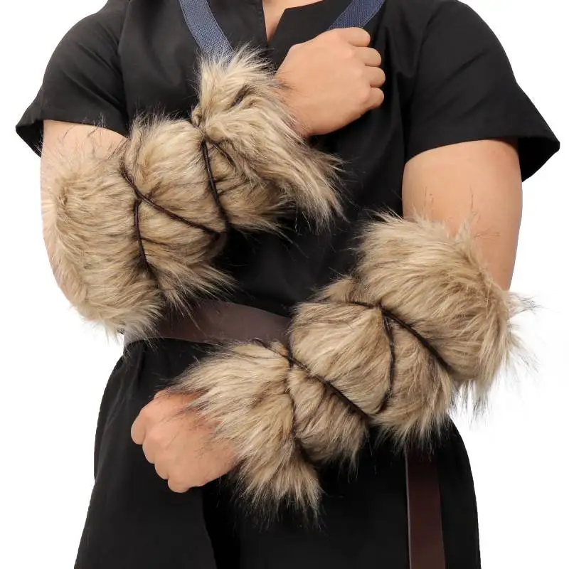 WENAM IN STOCK Medieval Faux Fur Warmer Arm Wrap Fuzzy Cover Artificial Fur Barbarian Wrist Band Arm Guard for Halloween Costume
WENAM IN STOCK Medieval Faux Fur Warmer Arm Wrap Fuzzy Cover Artificial Fur Barbarian Wrist Band Arm Guard for Halloween Costume