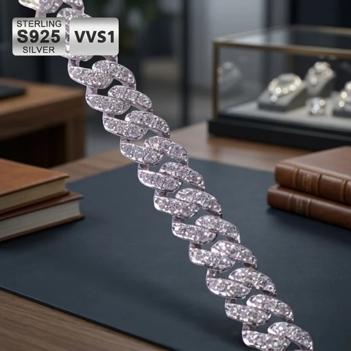 ESKEEM 6mm Moissanite Cuban Link Chain 925 Sterling Silver VVS Iced Out Necklace for Women
ESKEEM 6mm Moissanite Cuban Link Chain 925 Sterling Silver VVS Iced Out Necklace for Women