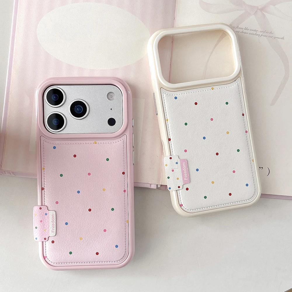 Cute Colorful Circular Dots Leather Shockproof Protective Phone Case For iPhone 17pro 17promax 14 15 16 pro max Lovely Cover
Cute Colorful Circular Dots Leather Shockproof Protective Phone Case For iPhone 17pro 17promax 14 15 16 pro max Lovely Cover