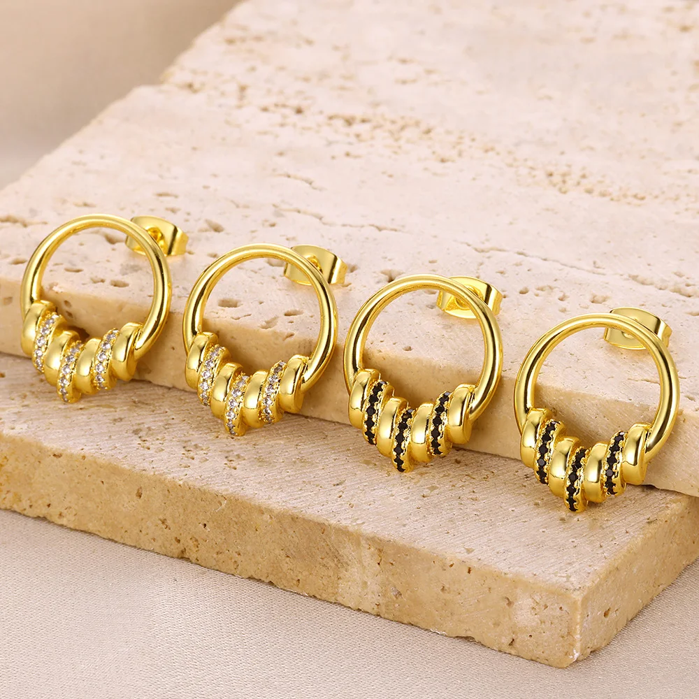 Simple Geometric Circle With Vertical Bar Stud Earrings Woman Modern Brass Zirconia Jewelry Wedding Bridal Bridesmaid Jewellery
Simple Geometric Circle With Vertical Bar Stud Earrings Woman Modern Brass Zirconia Jewelry Wedding Bridal Bridesmaid Jewellery