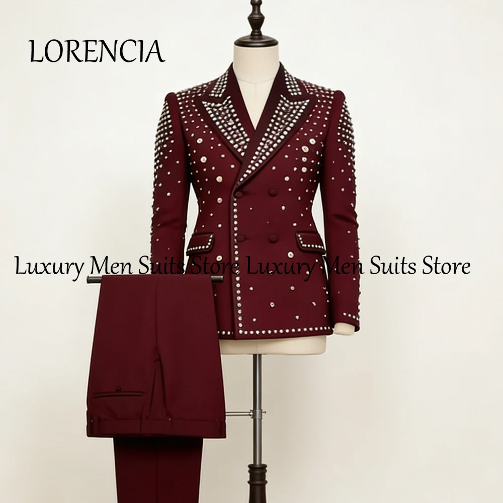 Блестящие костюмы с кристаллами для мужчин, 2 предмета, однобортные смокинги, свадебные наряды для жениха, индивидуальный пошив, пиджак и брюки, свадебный костюм для женщин
Блестящие костюмы с кристаллами для мужчин, 2 предмета, однобортные смокинги, свадебные наряды для жениха, индивидуальный пошив, пиджак и брюки, свадебный костюм для женщин