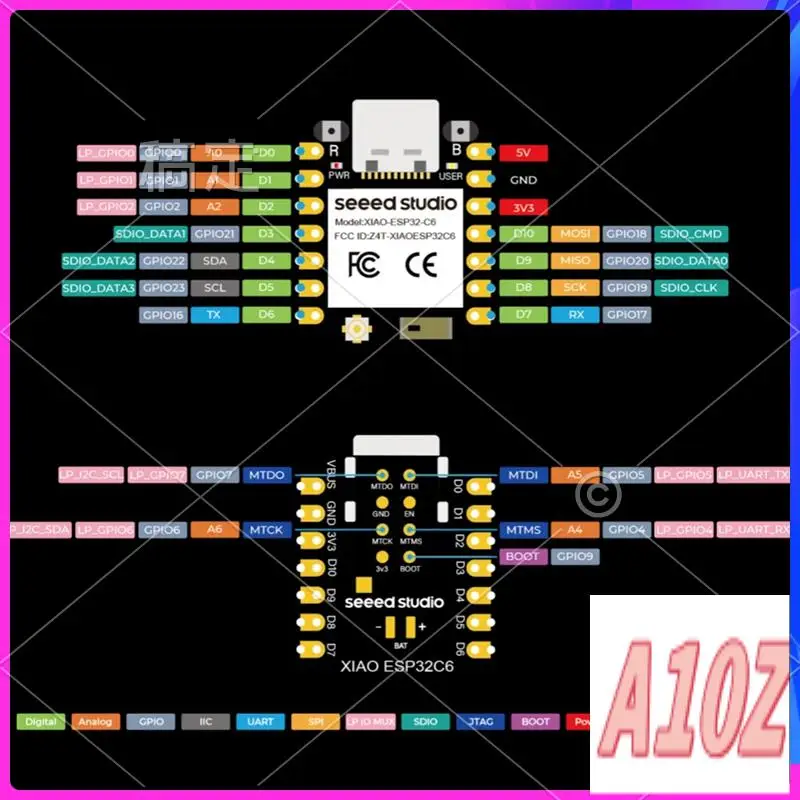 0Z-Для XIAO ESP32C6-2.4 ГГц Wi-Fi 6, Bluetooth 5.3 для резьбы Zigbee (802.15.4), Rain Maker ESP, AWS Iot, Microsoft Azure
0Z-Для XIAO ESP32C6-2.4 ГГц Wi-Fi 6, Bluetooth 5.3 для резьбы Zigbee (802.15.4), Rain Maker ESP, AWS Iot, Microsoft Azure
