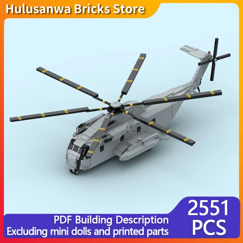 CH-53D Heavy Helicopter Model MOC Building Bricks War Equipment Modular Technology Gifts Holiday Assemble Children Toys Suit
CH-53D Heavy Helicopter Model MOC Building Bricks War Equipment Modular Technology Gifts Holiday Assemble Children Toys Suit