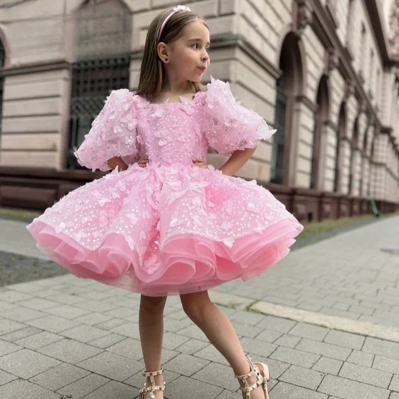 Short Flower Girl Dress for Wedding Butterfly Girls Pageant Ball Gowns for Kids Knee Length Dance Birthday Dresses
Short Flower Girl Dress for Wedding Butterfly Girls Pageant Ball Gowns for Kids Knee Length Dance Birthday Dresses