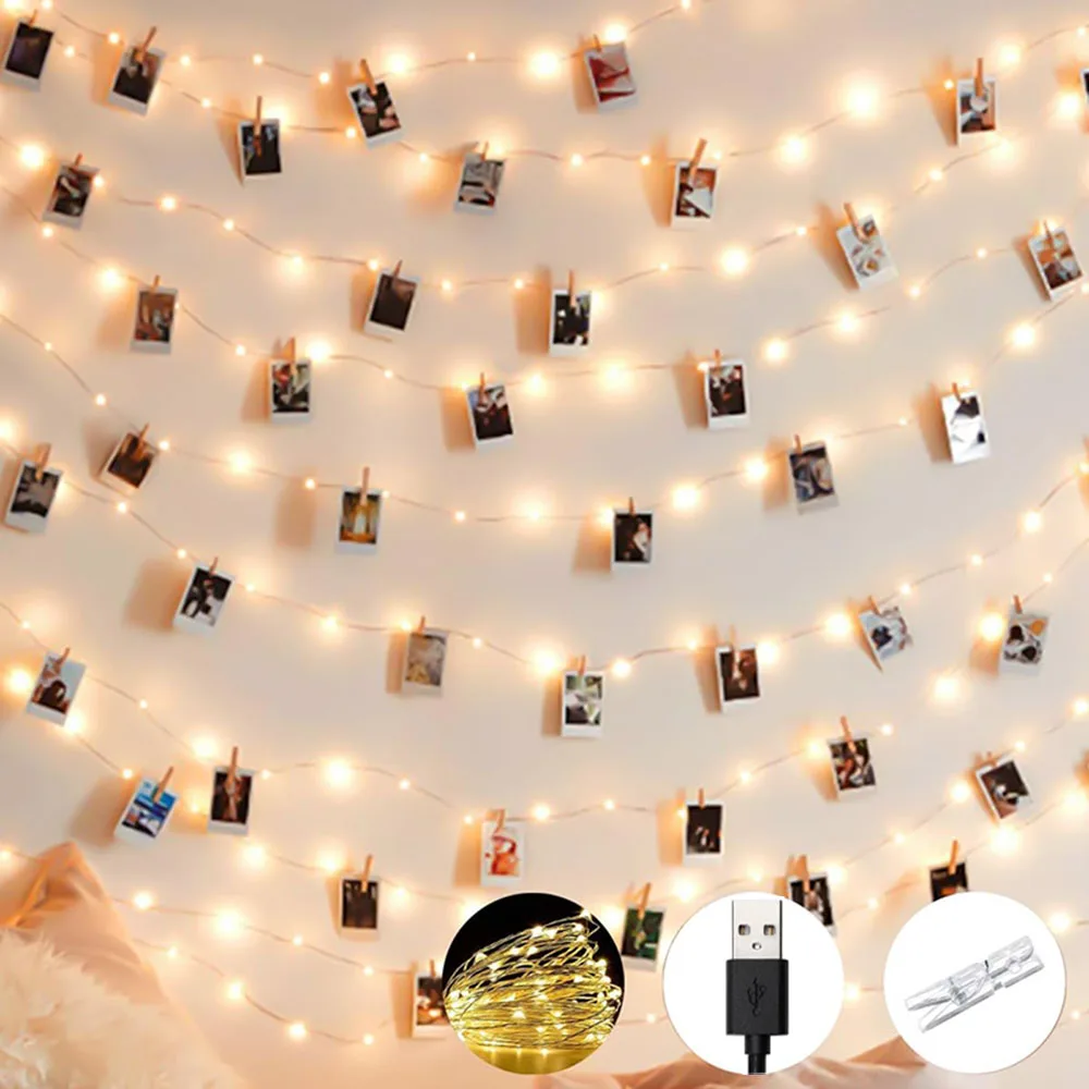 Photo Clip String Light LED Fairy Lights with Clips for Hanging Pictures Photo Light for Bedroom Wall Christmas Wedding Decor
Photo Clip String Light LED Fairy Lights with Clips for Hanging Pictures Photo Light for Bedroom Wall Christmas Wedding Decor
