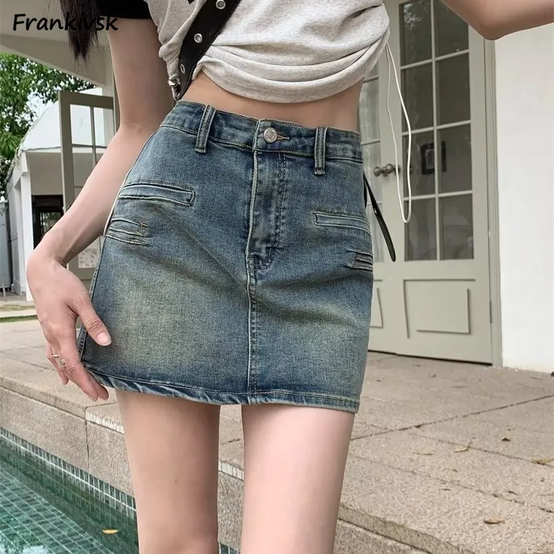 Skirts Women Hotsweet Vintage A-line All-match American Style Harajuku Mini Lining Denim High Street Fashion Summer Popular New
Skirts Women Hotsweet Vintage A-line All-match American Style Harajuku Mini Lining Denim High Street Fashion Summer Popular New
