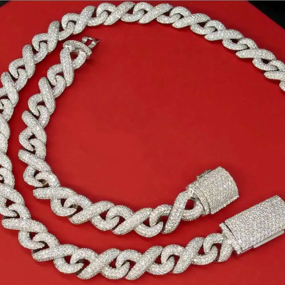 Fine Hip Hop Jewelry Necklace 925 Sterling Silver Vvs d Color Hip Hop Moissanite Diamond Infinity Link Chain
Fine Hip Hop Jewelry Necklace 925 Sterling Silver Vvs d Color Hip Hop Moissanite Diamond Infinity Link Chain
