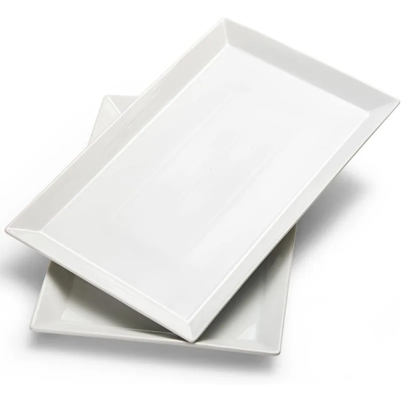 Large Serving Platters, 18.5" x 11.5" White Serving Trays Set, Rectangular Porcelain Plates for Party, Wedding,
Large Serving Platters, 18.5" x 11.5" White Serving Trays Set, Rectangular Porcelain Plates for Party, Wedding,