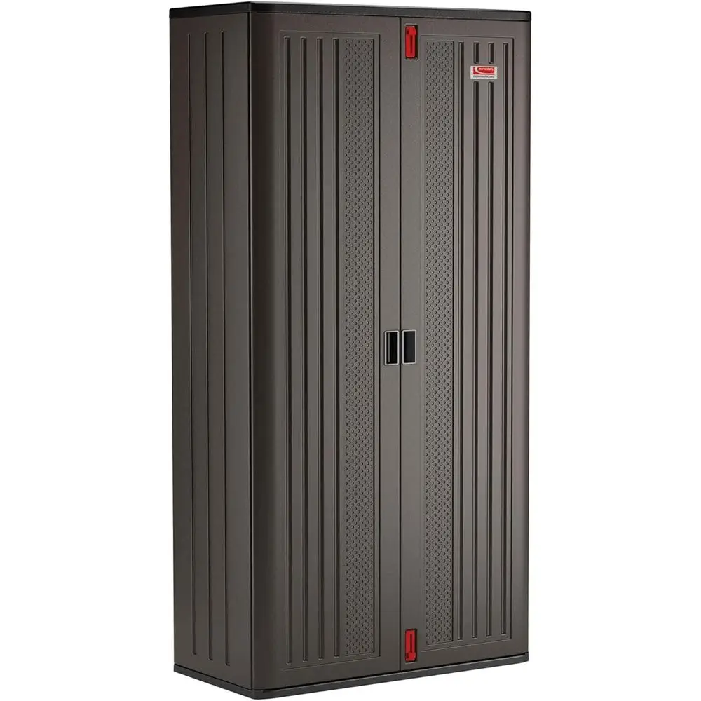 Gray Heavy-Duty Plastic Mega Tall Storage Cabinet with Lockable Utility Shelves
Gray Heavy-Duty Plastic Mega Tall Storage Cabinet with Lockable Utility Shelves