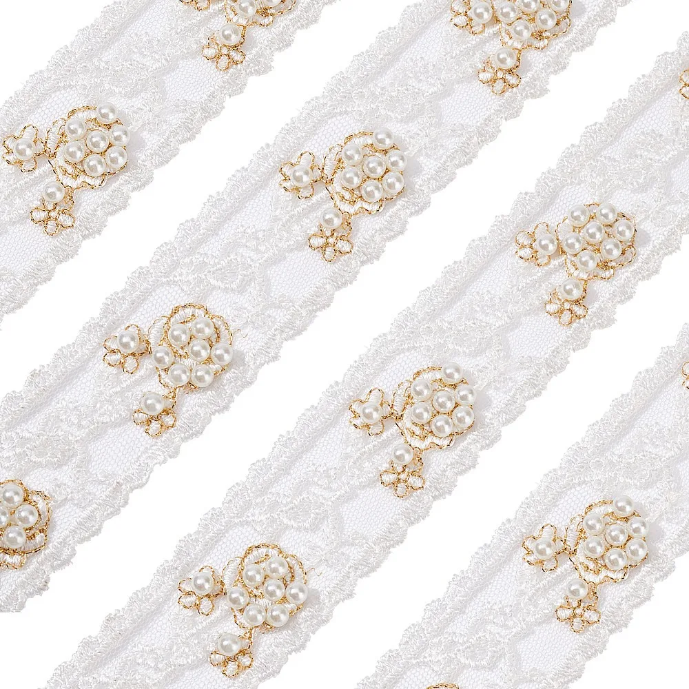 Flower Pattern Lace Embroidery Organza Trimming with Imitation Pearls for DIY Dress Costume Table Cloth Crafts Curtain
Flower Pattern Lace Embroidery Organza Trimming with Imitation Pearls for DIY Dress Costume Table Cloth Crafts Curtain