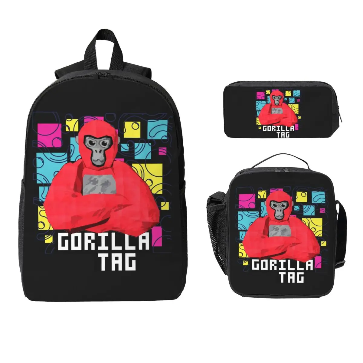Gorilla Tag Cools Red Backpack Student BookBag School Bag Computer Shoulder Bags 3ps Insulated Lunch Bag Pencil Case
Gorilla Tag Cools Red Backpack Student BookBag School Bag Computer Shoulder Bags 3ps Insulated Lunch Bag Pencil Case