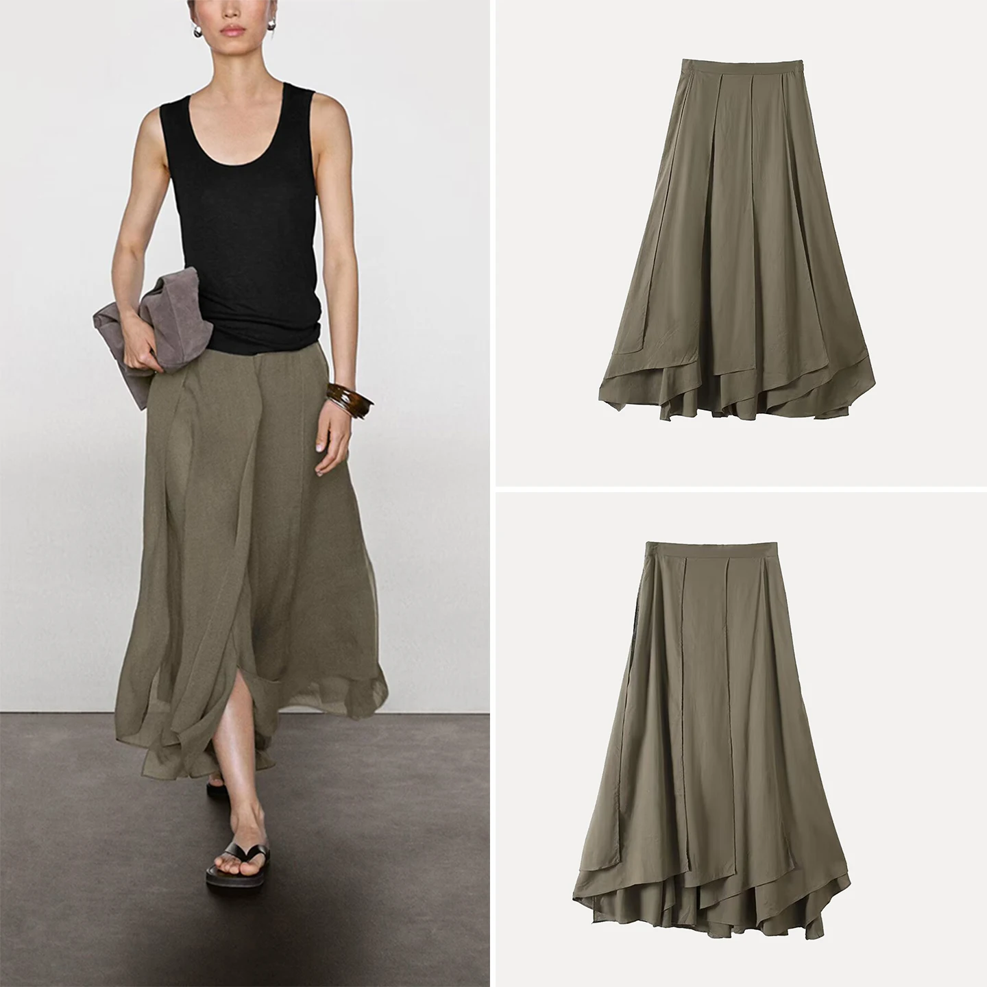 Summer 2025 Women's Sle Asymmetrical Drapey Skirt European Sle Polyester Fiber Stand Fit Vaion Wear Z Brand
Summer 2025 Women's Sle Asymmetrical Drapey Skirt European Sle Polyester Fiber Stand Fit Vaion Wear Z Brand