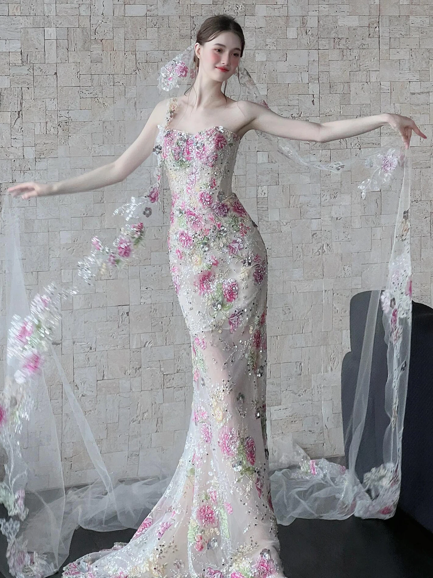 Fishtail Tube Top Morning Gowns Female Bride Toast Dress Banquet Light Luxury Exquisite Flowers Engagement Evening
Fishtail Tube Top Morning Gowns Female Bride Toast Dress Banquet Light Luxury Exquisite Flowers Engagement Evening