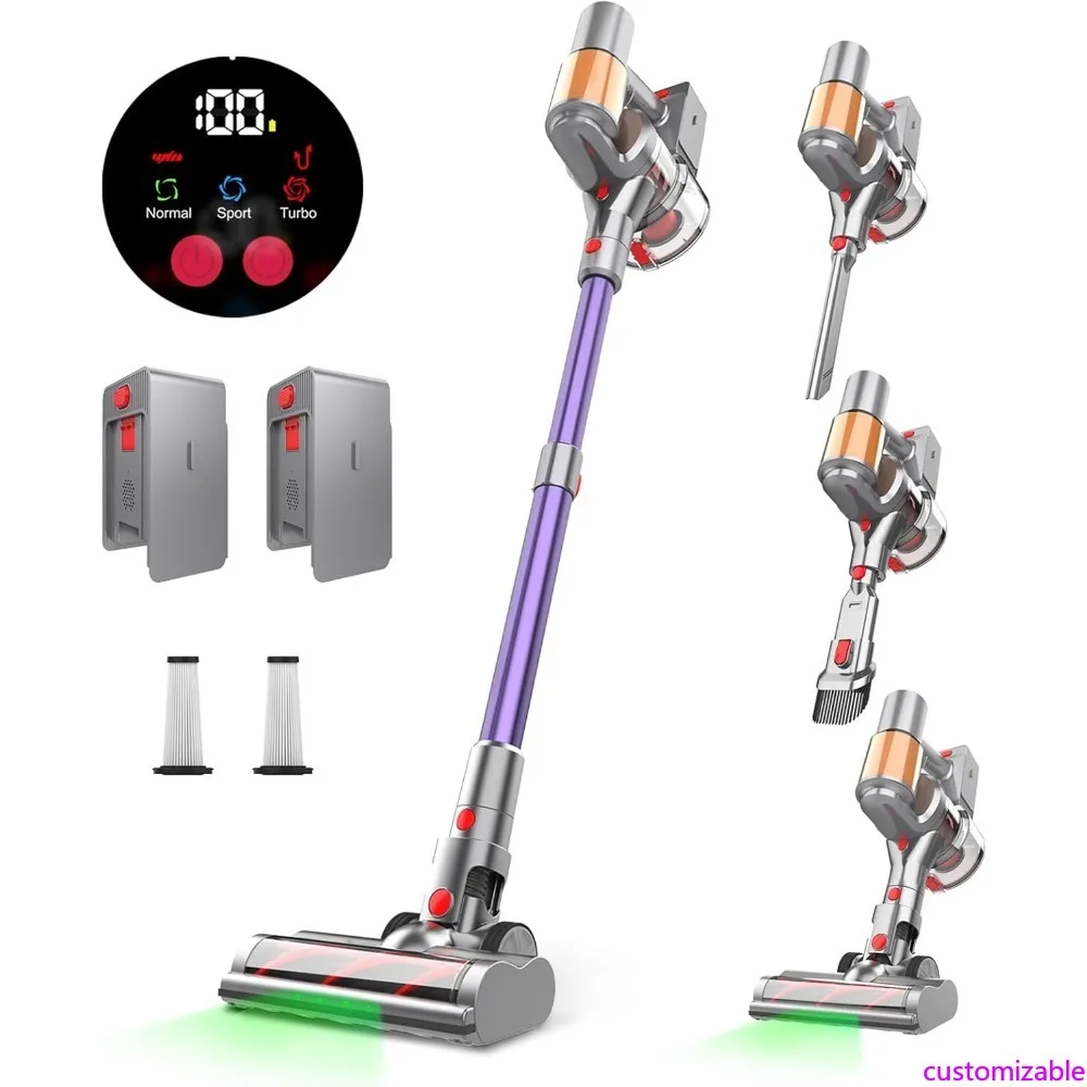 Настраиваемый беспроводной пылесос, 2 аккумулятора, 120 минут, пылесосы для дома, палочный пылесос 45 кПа, 550 Вт с защитой от запутывания
Настраиваемый беспроводной пылесос, 2 аккумулятора, 120 минут, пылесосы для дома, палочный пылесос 45 кПа, 550 Вт с защитой от запутывания