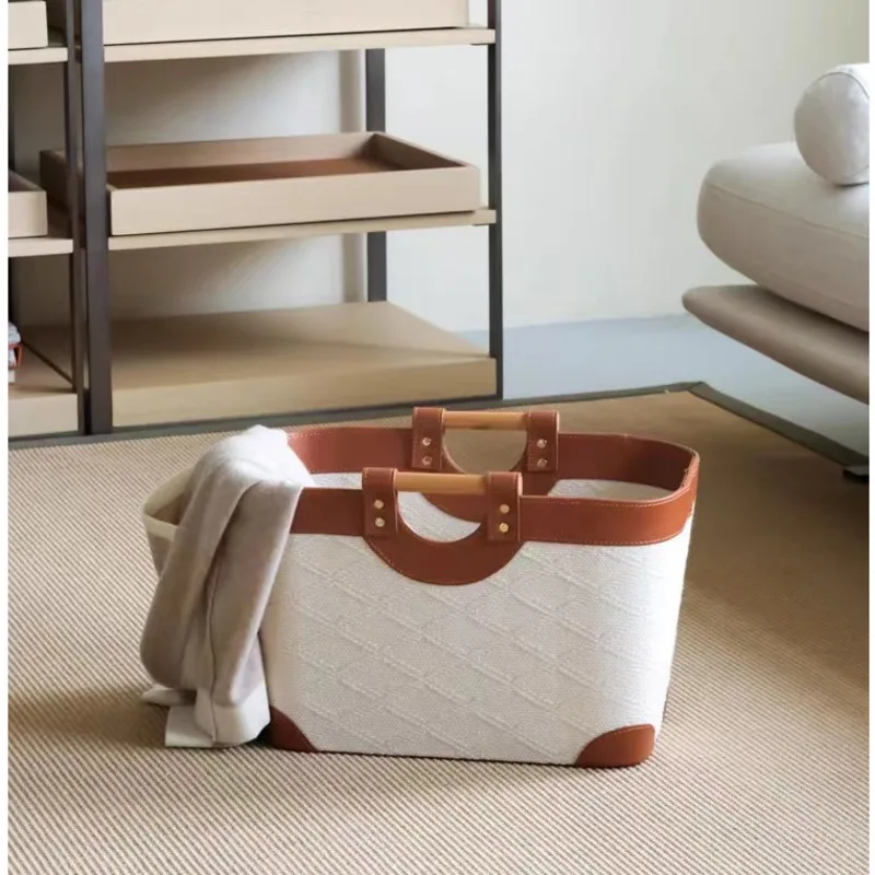 Household Laundry Basket Multifunctional Storage Bin Dual-Tone Magazine Basket Remote Control Organizer Box Pearl Embossed Decor
Household Laundry Basket Multifunctional Storage Bin Dual-Tone Magazine Basket Remote Control Organizer Box Pearl Embossed Decor