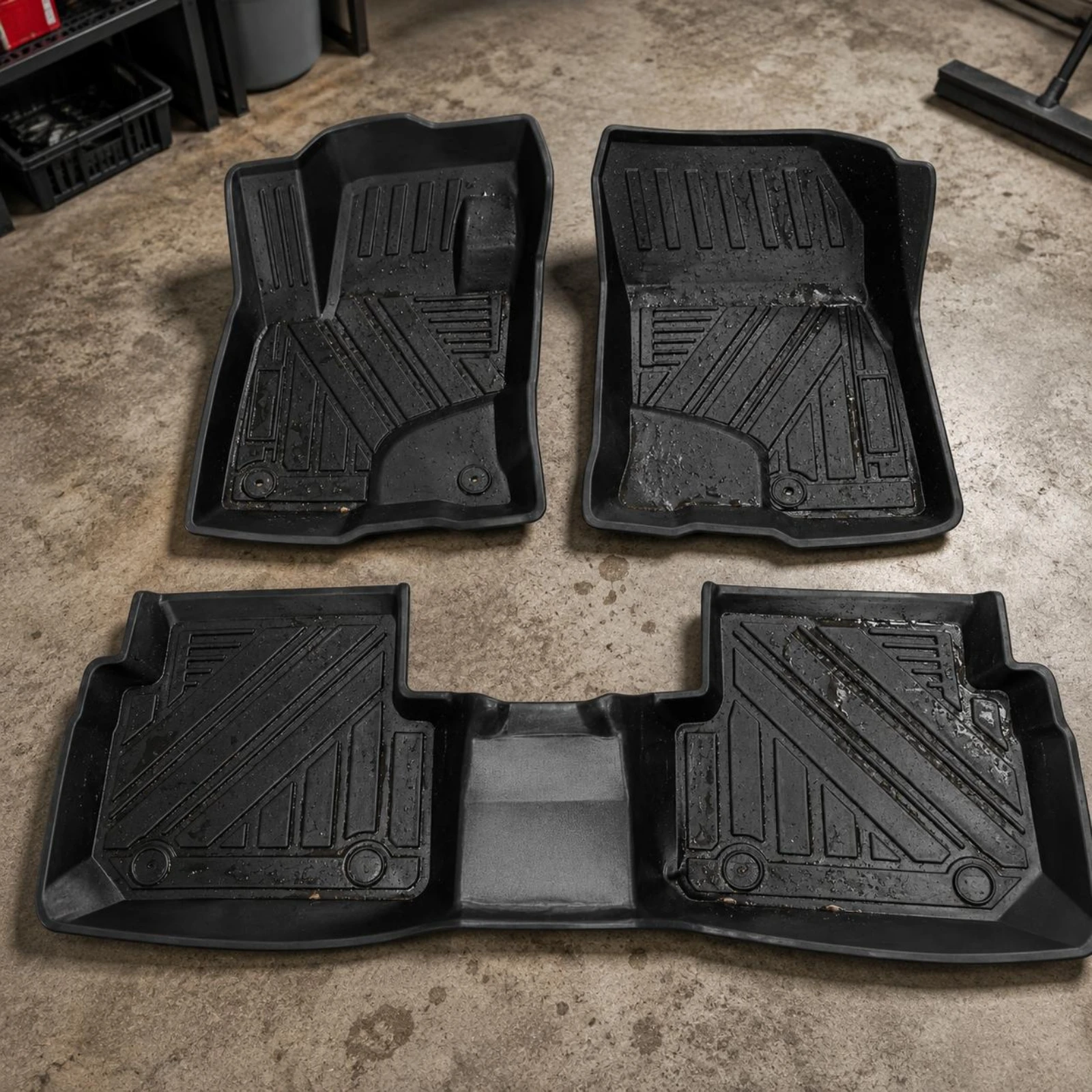 4 Pieces Automotive Truck Floor Mats Deep Channel TPE Floor Mat Set Car Accessory Textured Vehicle Interior Waterproof
4 Pieces Automotive Truck Floor Mats Deep Channel TPE Floor Mat Set Car Accessory Textured Vehicle Interior Waterproof