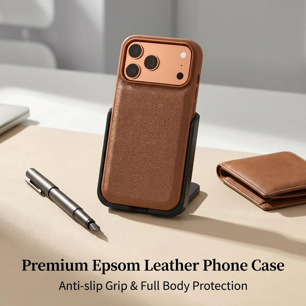 High-End Business Epsom Palm Grain PU Leather Case For iPhone 18/17/16/15/14 Pro Max Slim Shockproof Premium Texture Cover
High-End Business Epsom Palm Grain PU Leather Case For iPhone 18/17/16/15/14 Pro Max Slim Shockproof Premium Texture Cover