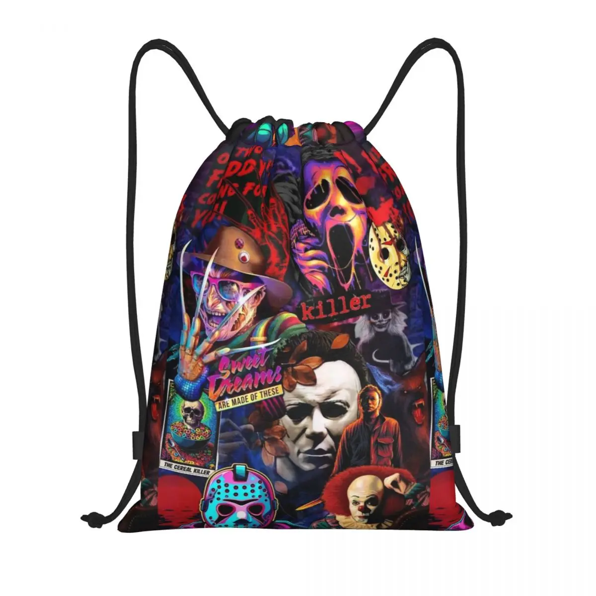 Custom T-Terrifiers Christmas Horror Movie Drawstring Bags Women Men Foldable Gym Sports Sackpack Shopping Storage Backpacks
Custom T-Terrifiers Christmas Horror Movie Drawstring Bags Women Men Foldable Gym Sports Sackpack Shopping Storage Backpacks