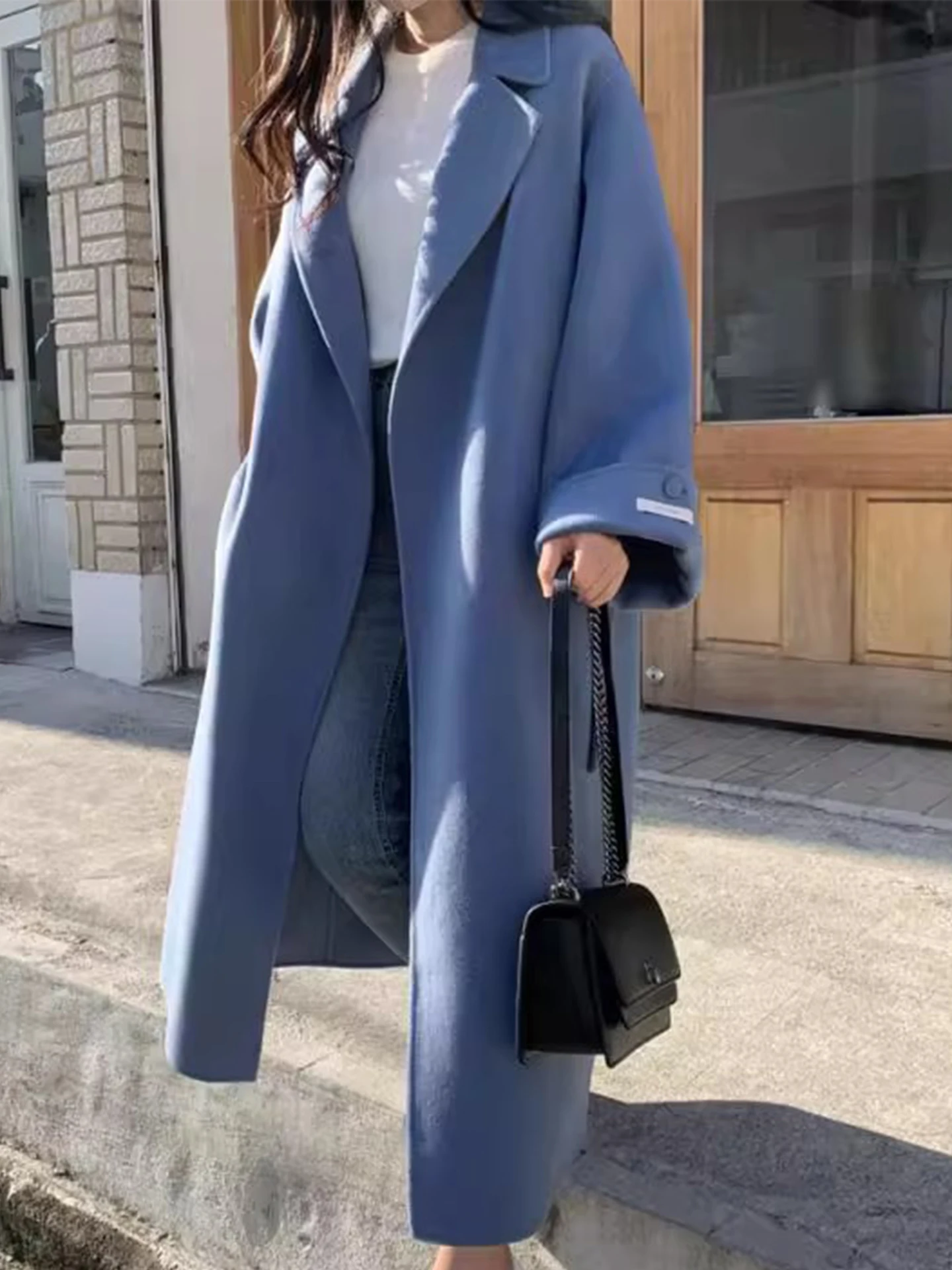 Ele синее шерстяное пальто женское свободное длинное длинное пальто винтажное зимнее новое поступление корейское длинное пальто для поездок на работу
Ele синее шерстяное пальто женское свободное длинное длинное пальто винтажное зимнее новое поступление корейское длинное пальто для поездок на работу