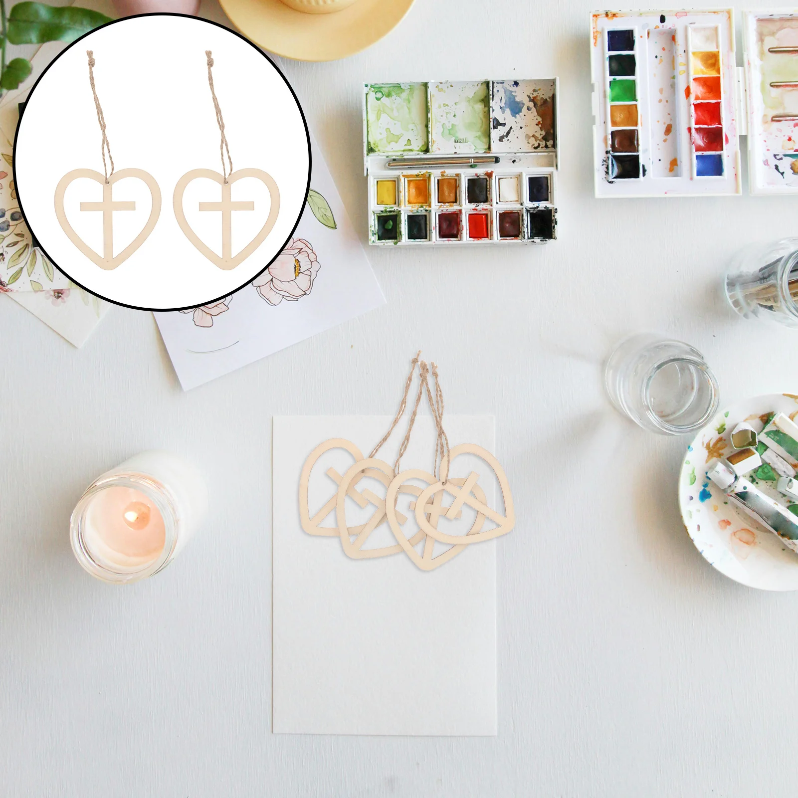 50pcs Heart Shape Cross Blanks: Unfinished Wooden Craft Pieces For Diy Ornaments, Valentine'S Day Christmas Decor, Blank Wood
50pcs Heart Shape Cross Blanks: Unfinished Wooden Craft Pieces For Diy Ornaments, Valentine'S Day Christmas Decor, Blank Wood