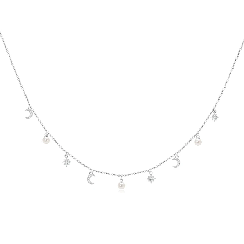 Anziw модное ожерелье с цирконием из стерлингового серебра 925 пробы с луной и звездой для женщин и девочек, очаровательное подарочное ожерелье из натурального белого пресноводного жемчуга 4 мм
Anziw модное ожерелье с цирконием из стерлингового серебра 925 пробы с луной и звездой для женщин и девочек, очаровательное подарочное ожерелье из натурального белого пресноводного жемчуга 4 мм
