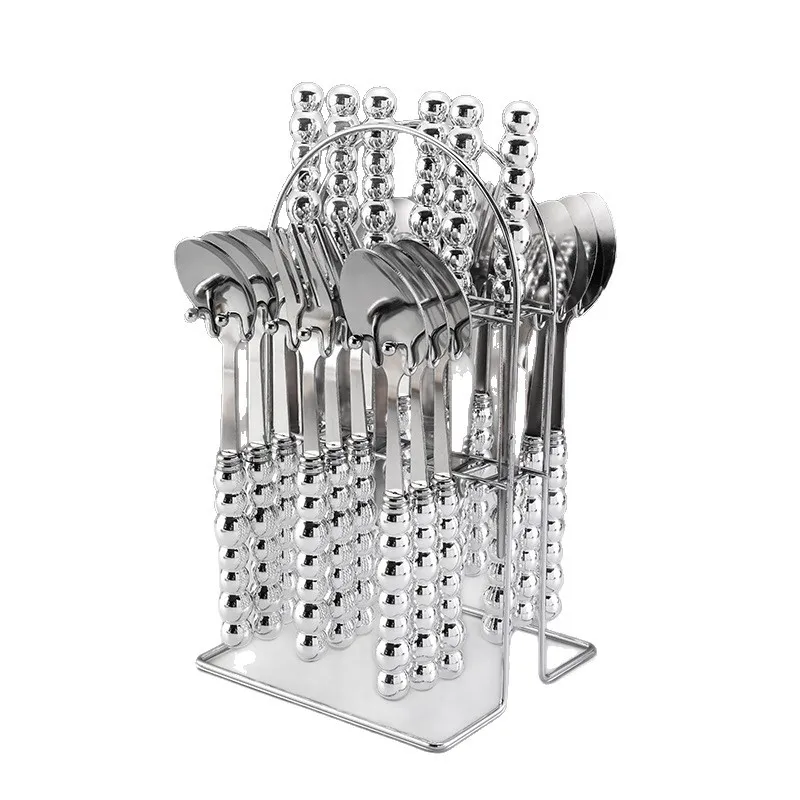 Stainless steel tableware 24-piece gift box, western food knife and fork dessert spoon insert knife holder pvc box set
Stainless steel tableware 24-piece gift box, western food knife and fork dessert spoon insert knife holder pvc box set
