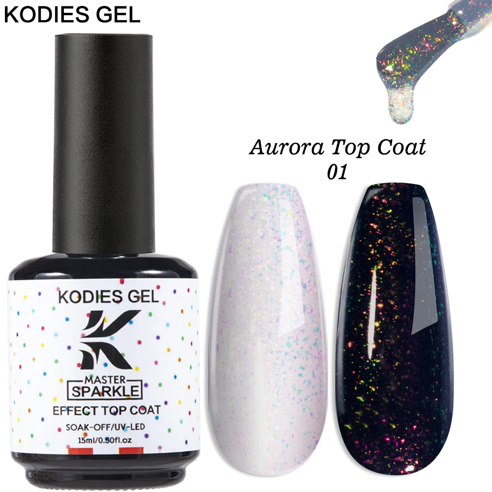 KODIES GEL Laser Top Coat Glitter UV Gel Nail Polish Aurora Rainbow Gel Varnish Finish Topcoat No Wipe Semi permanent Manicure
KODIES GEL Laser Top Coat Glitter UV Gel Nail Polish Aurora Rainbow Gel Varnish Finish Topcoat No Wipe Semi permanent Manicure