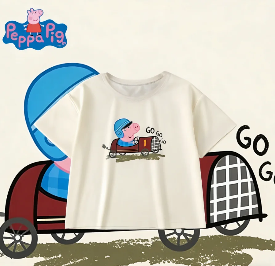 2025-26 Summer Peppa Pig Cartoon Graphic 100% Cotton Print Hasbro Brand Children and Unisex T-shirt Breathable Loose Casual y2k.
2025-26 Summer Peppa Pig Cartoon Graphic 100% Cotton Print Hasbro Brand Children and Unisex T-shirt Breathable Loose Casual y2k.