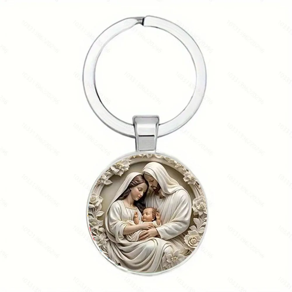 1pc retro Maagd Maria legering sleutelhanger - uniek ontwerp van religieuze tijd Gem geschikt voor autosleutels en rugzak hanger
1pc retro Maagd Maria legering sleutelhanger - uniek ontwerp van religieuze tijd Gem geschikt voor autosleutels en rugzak hanger