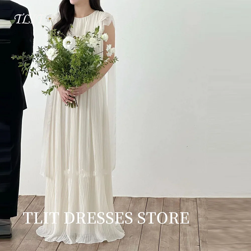 TLIT Korea O-Neck Short Sleeves Wedding Dresses 웨딩드레스 Ivory Satin Pleated Ruched Vintage Customized Bride Gowns Plus Size
TLIT Korea O-Neck Short Sleeves Wedding Dresses 웨딩드레스 Ivory Satin Pleated Ruched Vintage Customized Bride Gowns Plus Size