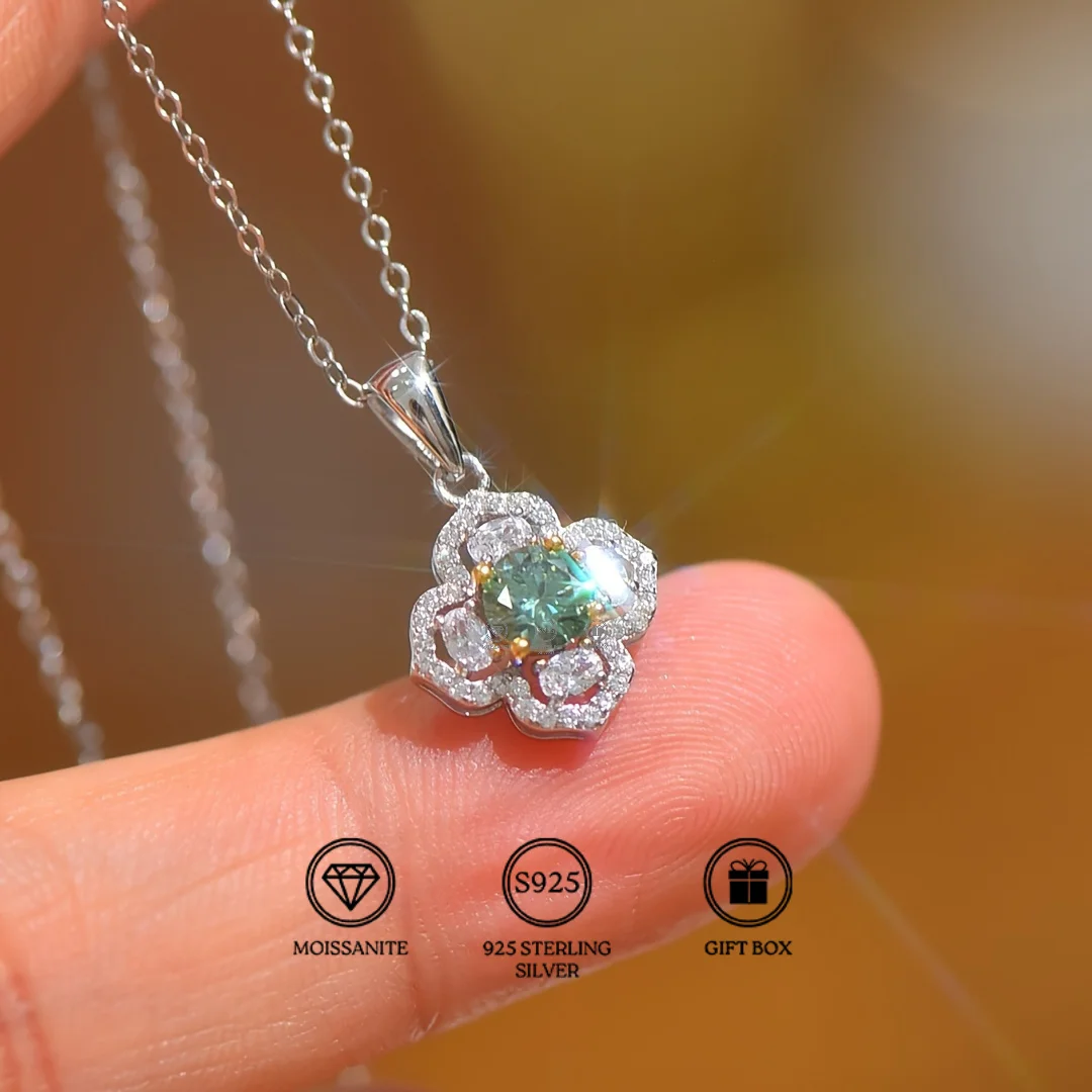 1pc 0.5Carat Turquoise Moissanite, Floral Pendant Necklace Beautifully Designed, Holiday Gift.
1pc 0.5Carat Turquoise Moissanite, Floral Pendant Necklace Beautifully Designed, Holiday Gift.