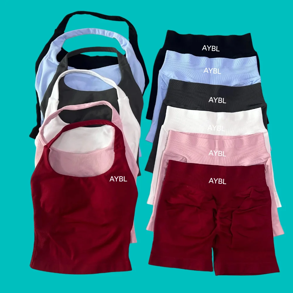 2PCS Yoga Outfit Women Halter Neck Tank Top & High Waist Shorts Seamless Workout Set Gym Fitness Yoga Clothes
2PCS Yoga Outfit Women Halter Neck Tank Top & High Waist Shorts Seamless Workout Set Gym Fitness Yoga Clothes