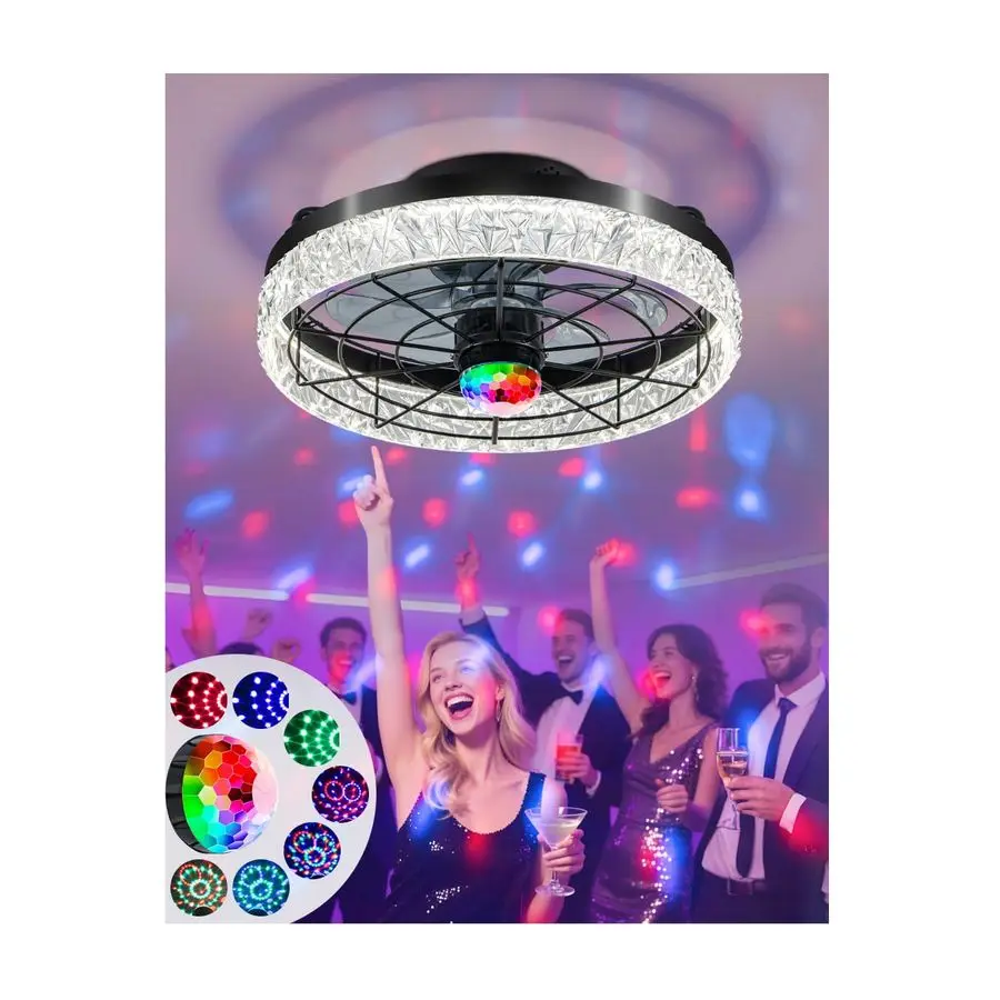 Потолочные вентиляторы с подсветкой, 7 режимов светового эффекта «диско-шар», низкопрофильный потолочный вентилятор с подсветкой и дистанционным управлением, диммируемый
Потолочные вентиляторы с подсветкой, 7 режимов светового эффекта «диско-шар», низкопрофильный потолочный вентилятор с подсветкой и дистанционным управлением, диммируемый