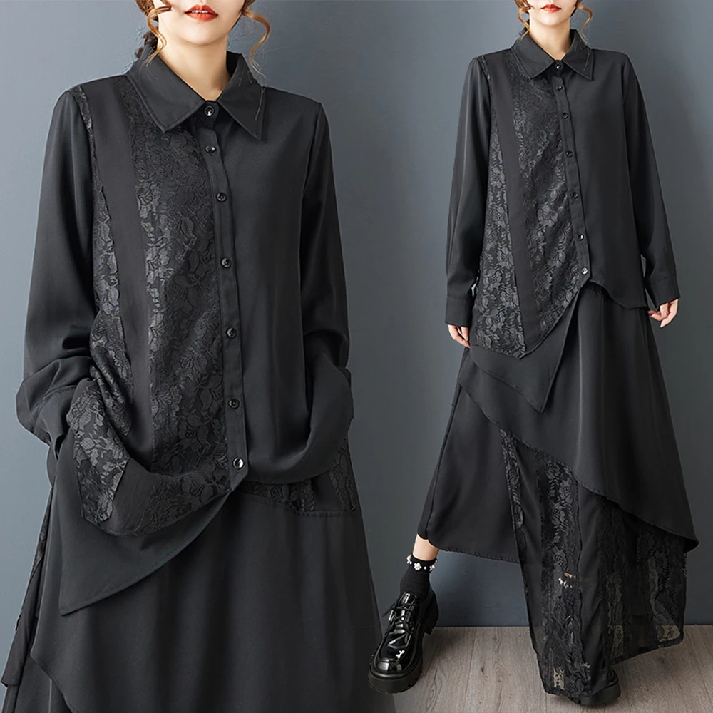NYFS 2026 Spring Autumn New Womans Set Loose Plus Size Fashion Women Set Long Sleeve Tops+Lace Skirt 2 Piece Set
NYFS 2026 Spring Autumn New Womans Set Loose Plus Size Fashion Women Set Long Sleeve Tops+Lace Skirt 2 Piece Set