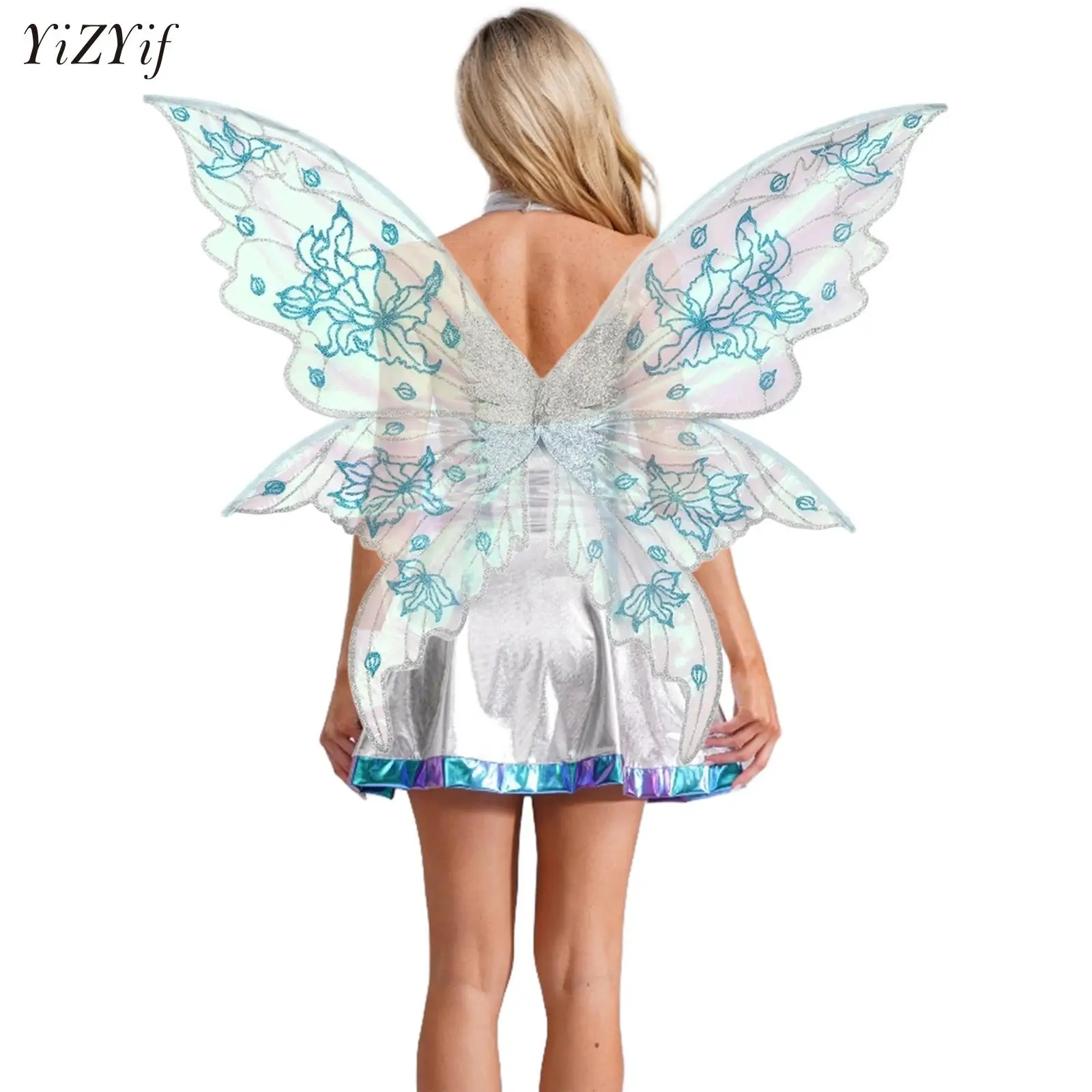 Women Girls Butterfly Wings Glittery Materials Decor Costume Accessorie Wing for Carnival Themed Party Cosplay Photography Props
Women Girls Butterfly Wings Glittery Materials Decor Costume Accessorie Wing for Carnival Themed Party Cosplay Photography Props