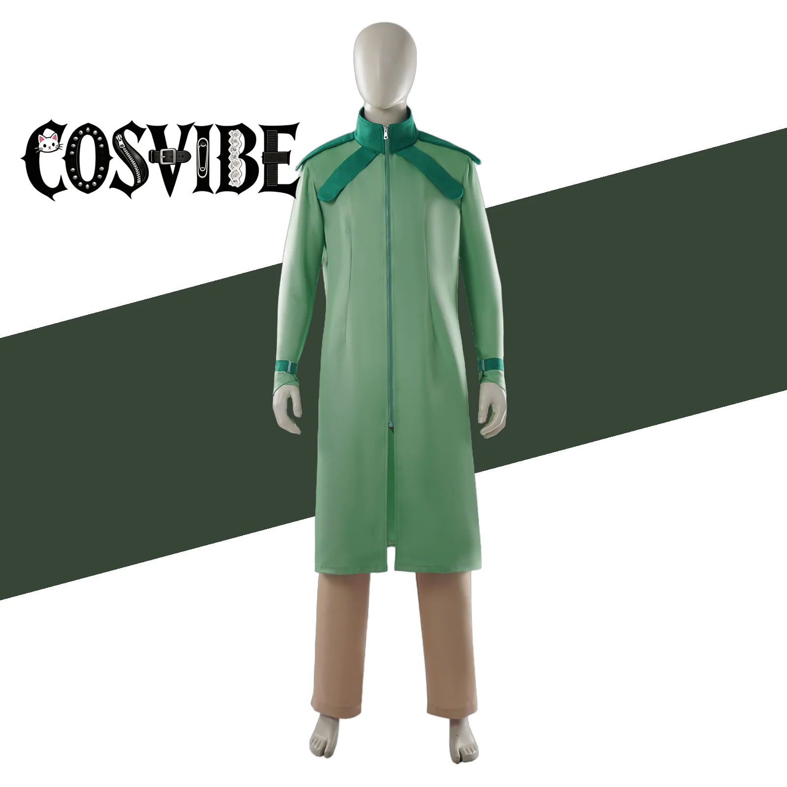 Men's Anime JoJo's Bizarre Adventure Steel Ball Run Steven Steel Cosplay Costume Green Coat Pants Outfit for Halloween
Men's Anime JoJo's Bizarre Adventure Steel Ball Run Steven Steel Cosplay Costume Green Coat Pants Outfit for Halloween