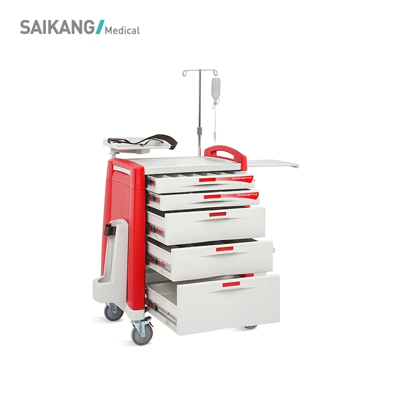 SKR058-ET Professional 5 Drawers ABS Anaesthesia Drug Cart Medical Emergency Trolley
SKR058-ET Professional 5 Drawers ABS Anaesthesia Drug Cart Medical Emergency Trolley
