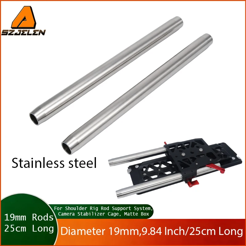 2PCS 19mm Rod 25cm Long for Shoulder Rig Rod Support System, Camera Stabilizer Cage, Matte Box,Camera Bottom Dovetail Plate
2PCS 19mm Rod 25cm Long for Shoulder Rig Rod Support System, Camera Stabilizer Cage, Matte Box,Camera Bottom Dovetail Plate