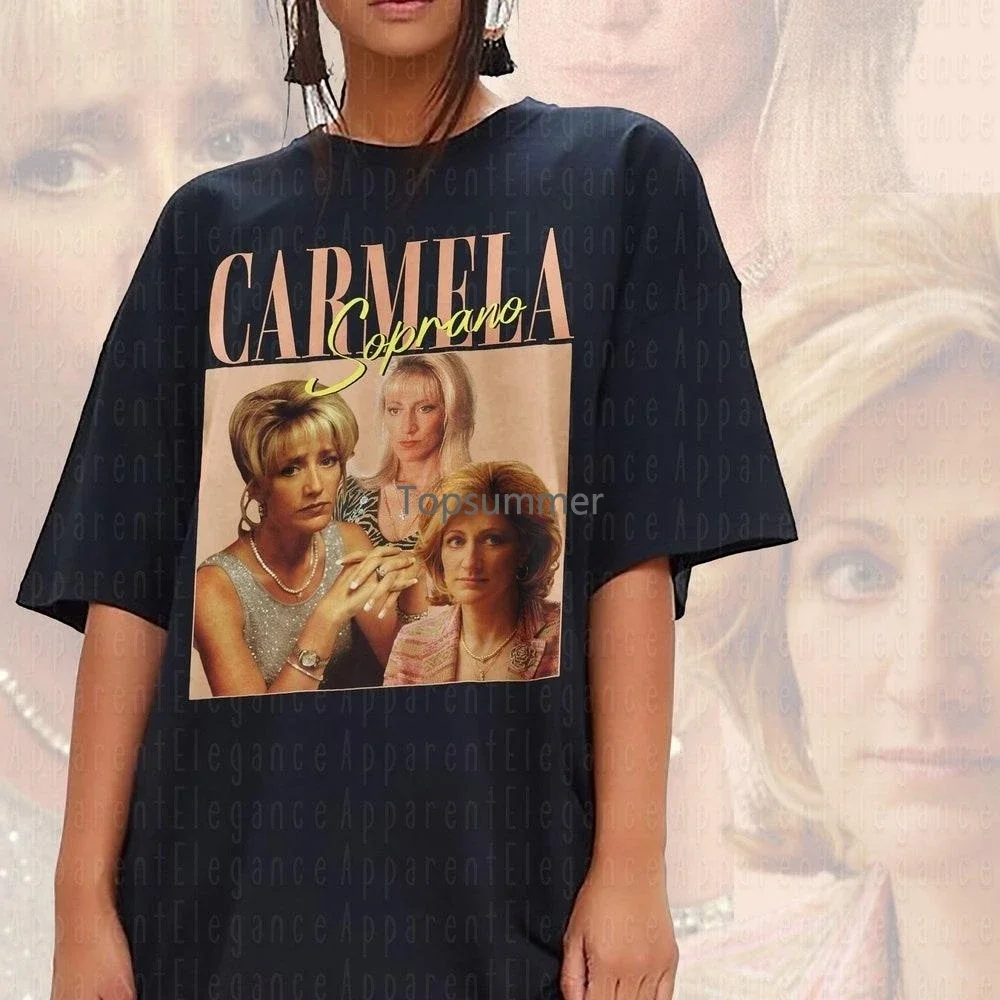 Carmela Soprano Homage T Shirt Carmela Soprano T Shirt Mafia Inspired Printed Shirt Italian American Fashion T Shirt(2)
Carmela Soprano Homage T Shirt Carmela Soprano T Shirt Mafia Inspired Printed Shirt Italian American Fashion T Shirt(2)