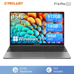TECLAST F16Pro Laptop 15.6 inch, 16GB RAM 512GB SSD Computers, for Intel N95 CPU, IPS FHD 1080P Screen, WiFi 6, BT 5.0, USB3.2, Backlit Keyboard, 38000mWh TECLAST F16Pro Laptop 15.6 inch, 16GB RAM 512GB SSD Computers, for Intel N95 CPU, IPS FHD 1080P Screen, WiFi 6, BT 5.0, USB3.2, Backlit Keyboard, 38000mWh