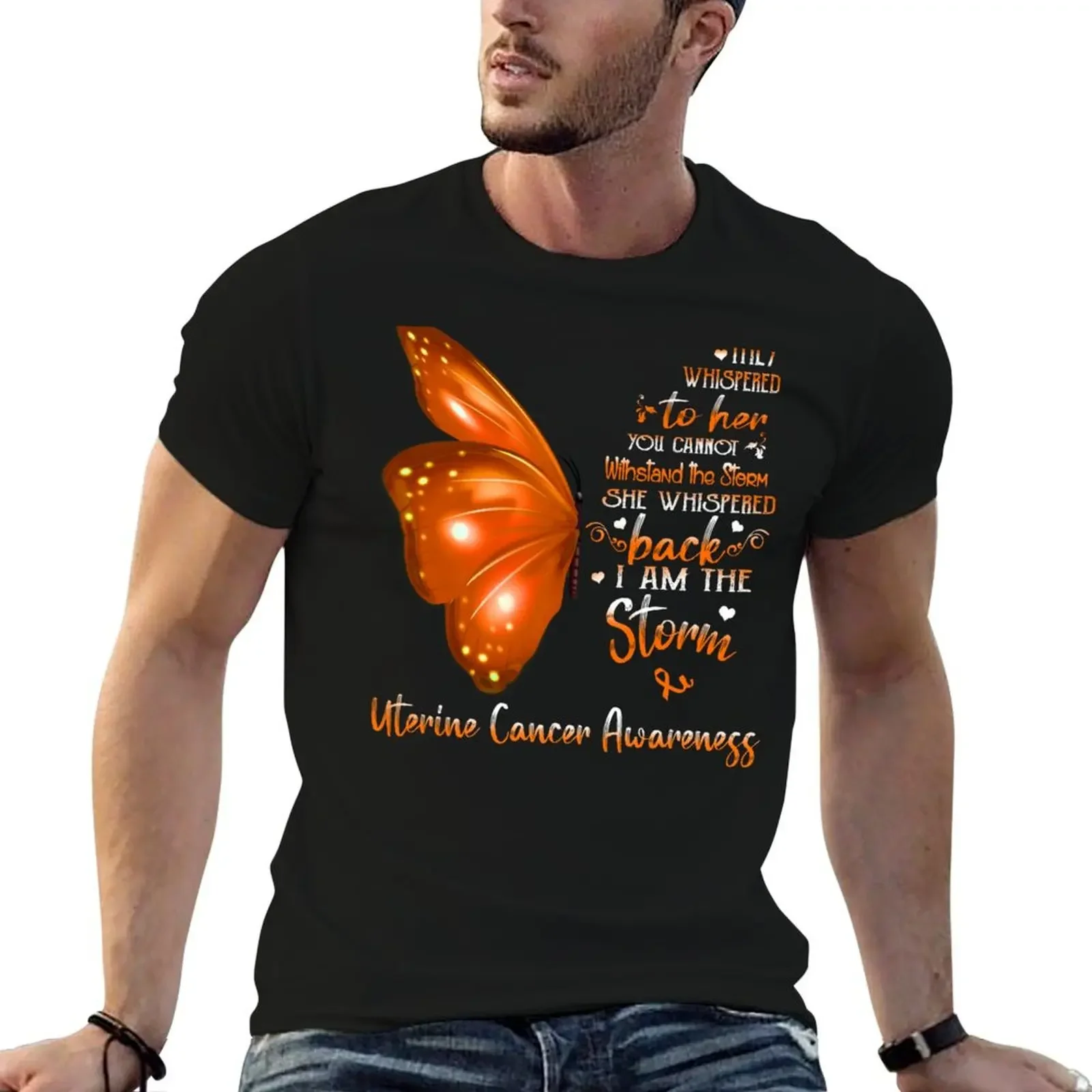 She Whispered Back I Am The Storm Uterine Cancer Awareness Butterfly T-Shirt graphic shirts sweat shirts, men
She Whispered Back I Am The Storm Uterine Cancer Awareness Butterfly T-Shirt graphic shirts sweat shirts, men