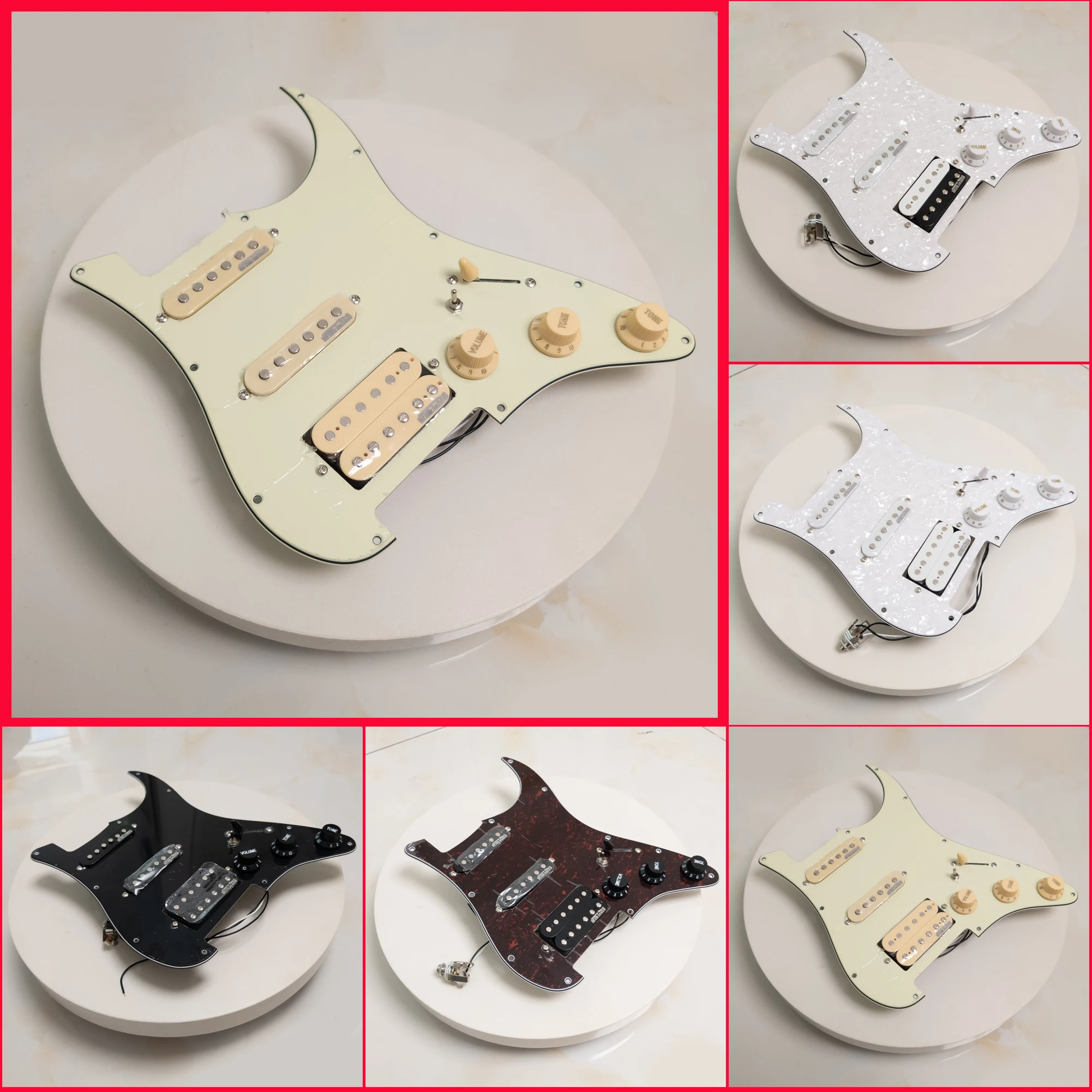 Guitar Prewired Loaded Pickguard Set, with Wilkinson SSH Humbucker Pickups Set for ST Electric Guitars, Replacement Parts
Guitar Prewired Loaded Pickguard Set, with Wilkinson SSH Humbucker Pickups Set for ST Electric Guitars, Replacement Parts