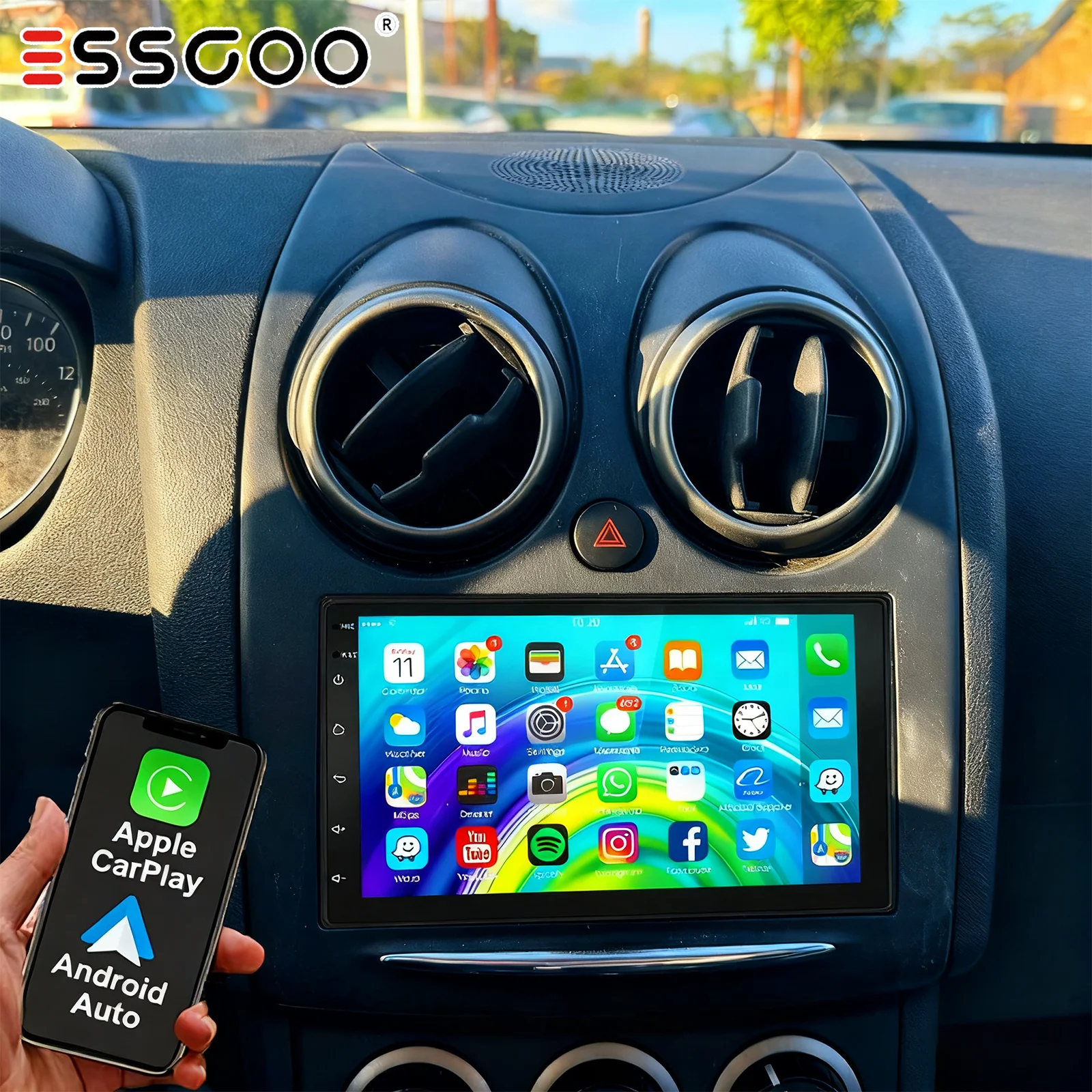 ESSGOO 7" 4+64G Android 15 Carplay Auto Car Radio Multimedia Player For Nissan Qashqai J10 2006 2007 2008 - 2013 WIFI GPS Camera
ESSGOO 7" 4+64G Android 15 Carplay Auto Car Radio Multimedia Player For Nissan Qashqai J10 2006 2007 2008 - 2013 WIFI GPS Camera