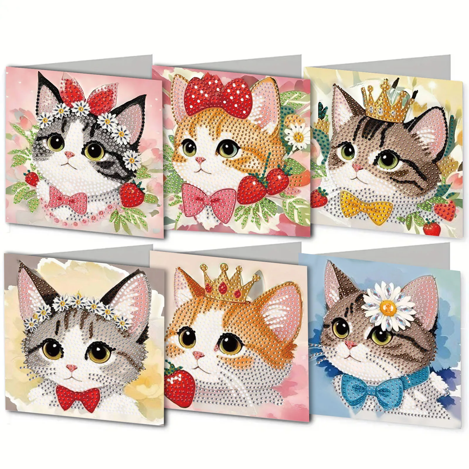 6pcs/Set DIY Diamond Painting Creative Cat Queen/Angel Wings/Beauty Pattern Wishing Card Birthday Greeting Card for Girl
6pcs/Set DIY Diamond Painting Creative Cat Queen/Angel Wings/Beauty Pattern Wishing Card Birthday Greeting Card for Girl