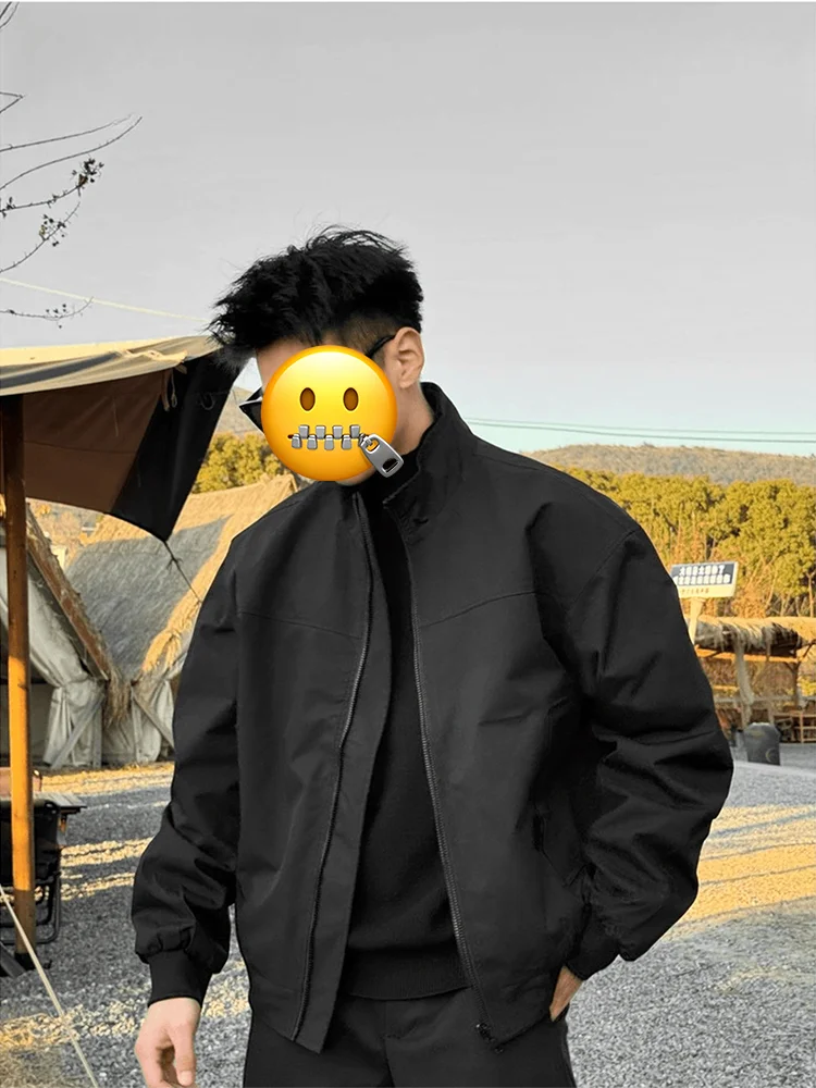 American Sle Tee-Proof Stand Collar Men's Workwear Jaet ort Ball Game Coat CleanFit oulder Autumn Faion Outerwear
American Sle Tee-Proof Stand Collar Men's Workwear Jaet ort Ball Game Coat CleanFit oulder Autumn Faion Outerwear