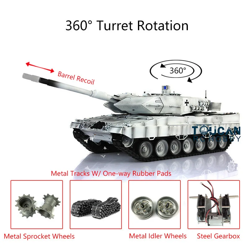 1/16 HENG LONG 7.0 Leopard2A6 RC Tank 3889 Barrel Recoil Metal Track Remote Control Car TH17635-SMT4
1/16 HENG LONG 7.0 Leopard2A6 RC Tank 3889 Barrel Recoil Metal Track Remote Control Car TH17635-SMT4