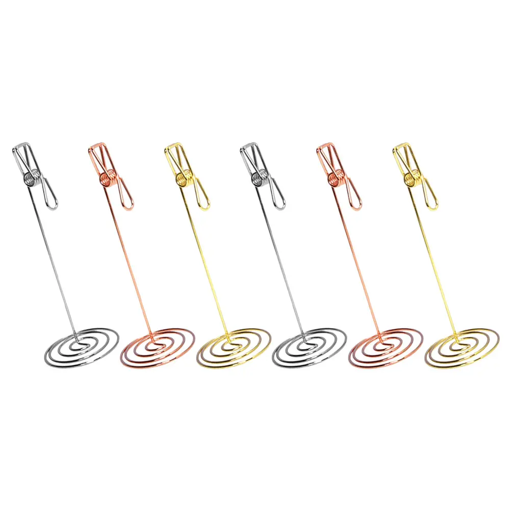 6pcs Stainless Steel Table Number Holders Spiral Memo Clips for Wedding Greeting Cards Photo Displays Silver Gold Rose Gold
6pcs Stainless Steel Table Number Holders Spiral Memo Clips for Wedding Greeting Cards Photo Displays Silver Gold Rose Gold