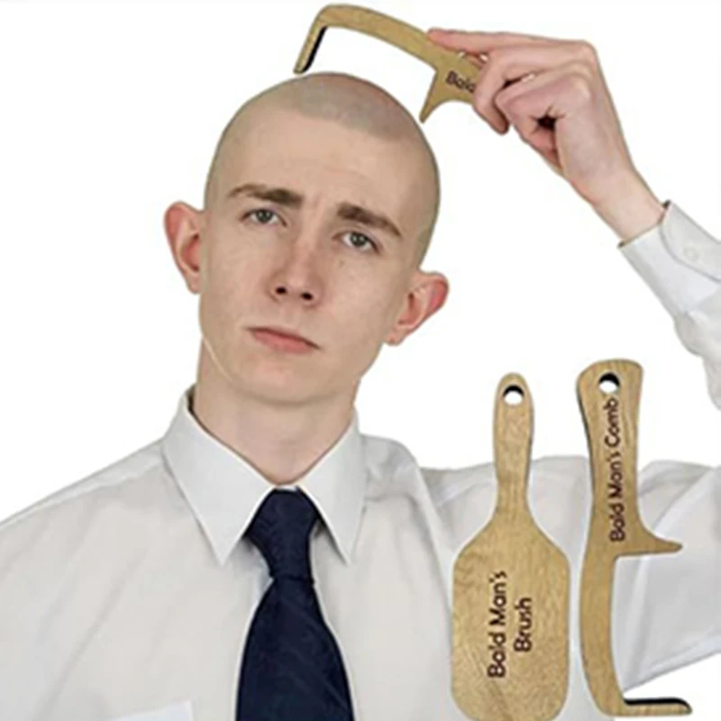 Funny Bald Hair Comb No Teeth Novelty Bald Man Grooming Tool Buffer Head Baldness Hairbrushes Creative Wooden Crafts
Funny Bald Hair Comb No Teeth Novelty Bald Man Grooming Tool Buffer Head Baldness Hairbrushes Creative Wooden Crafts