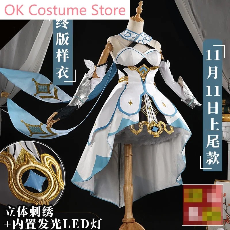 Anime! Genshin Impact Traveler Lumine Game Suit Noble Dress Lovely Uniform Cosplay Costume Halloween Outfit For Women NEW
Anime! Genshin Impact Traveler Lumine Game Suit Noble Dress Lovely Uniform Cosplay Costume Halloween Outfit For Women NEW