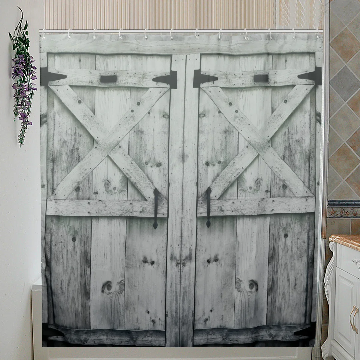 Shower Curtain Set Waterproof Polyester Bathroom Curtain 71x71 Inch Quick-Drying Shower Curtain Rustic Wooden Door Shower
Shower Curtain Set Waterproof Polyester Bathroom Curtain 71x71 Inch Quick-Drying Shower Curtain Rustic Wooden Door Shower